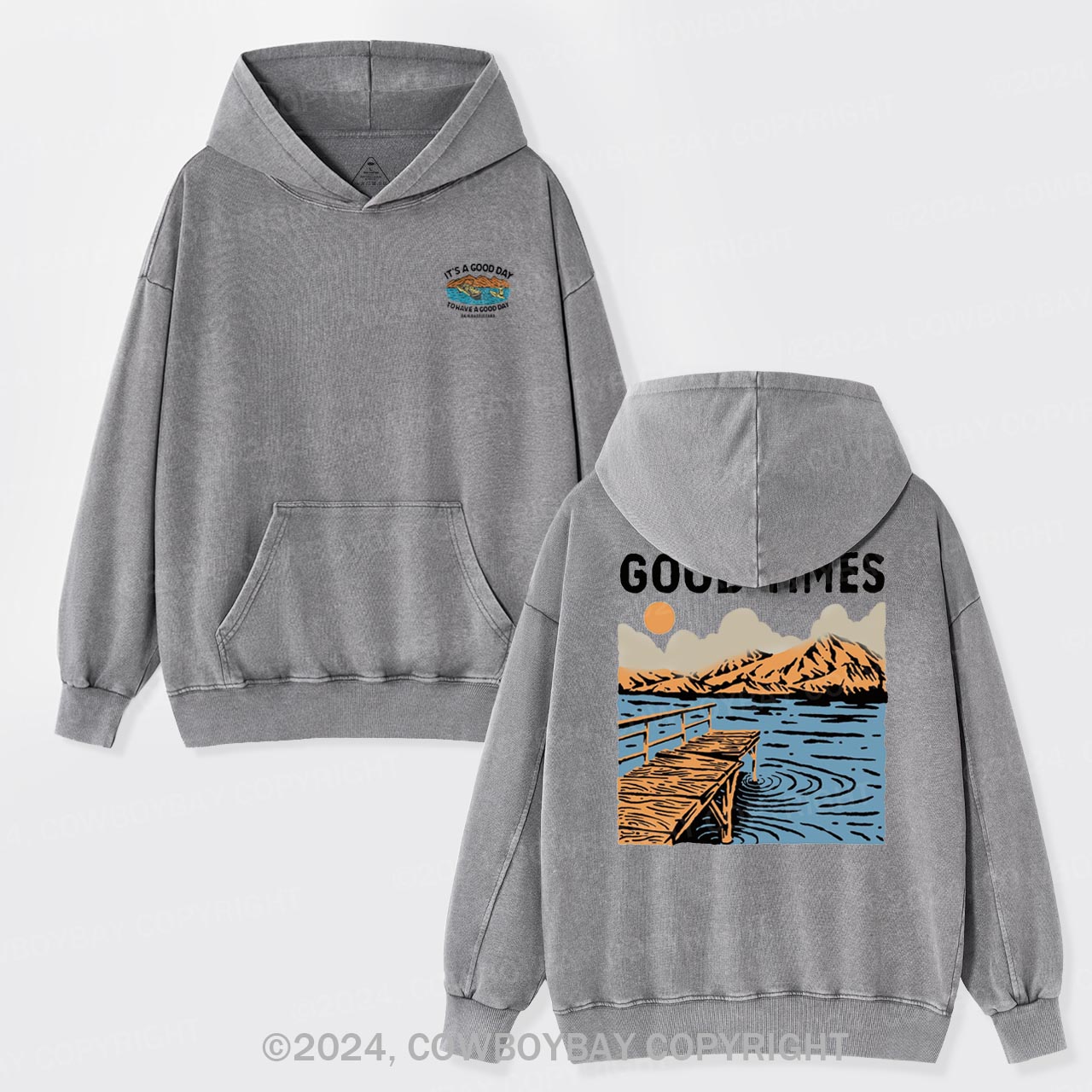 Good Times Lake Garment-Dye Hoodies