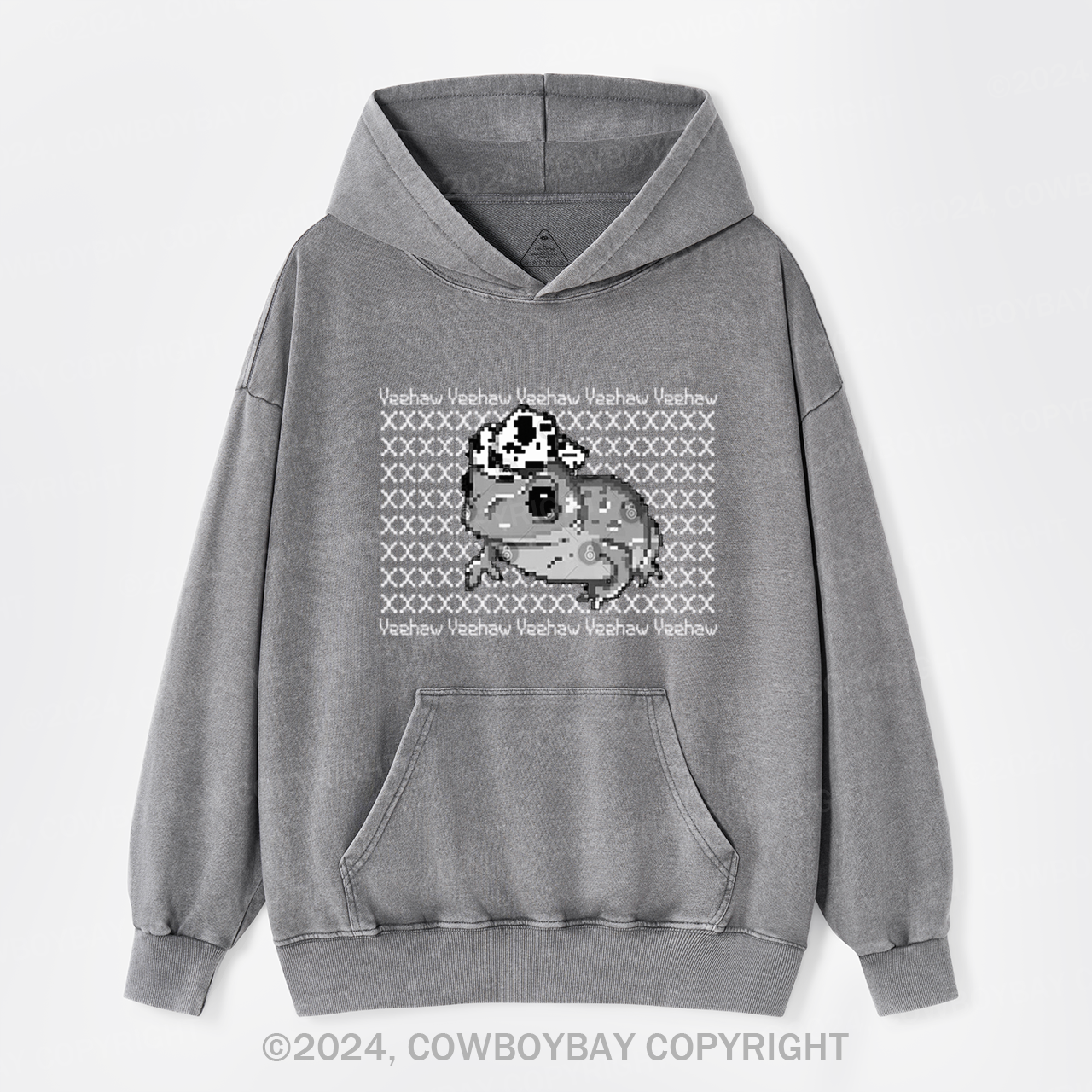 Yeehaw Frog Garment-Dye Hoodies