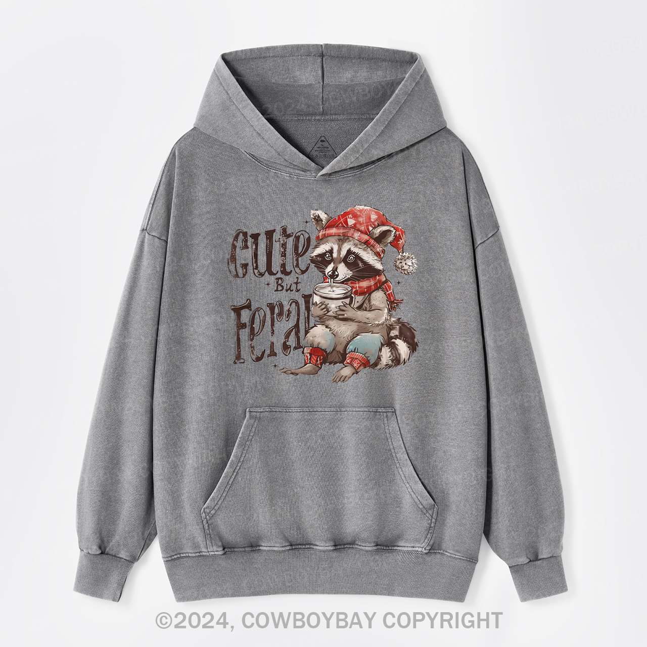 Cute But Feral Garment-Dye Hoodies