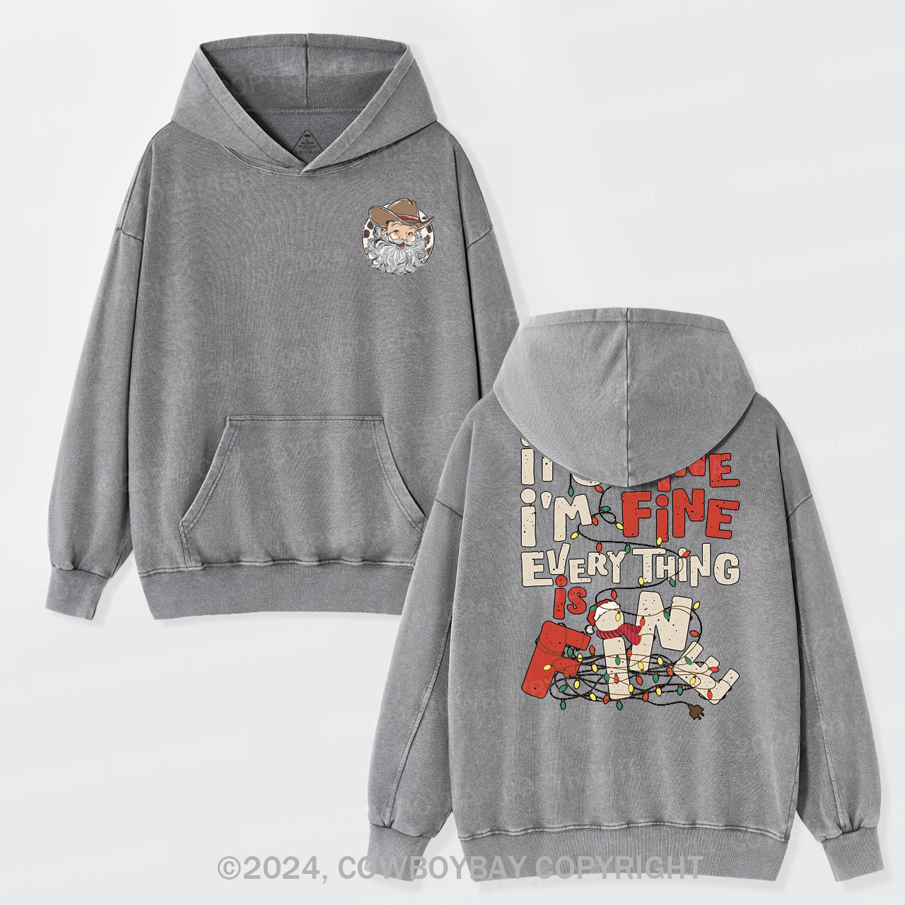 It's Fine. I'm Fine. Everything Is Fine Garment-Dye Hoodies