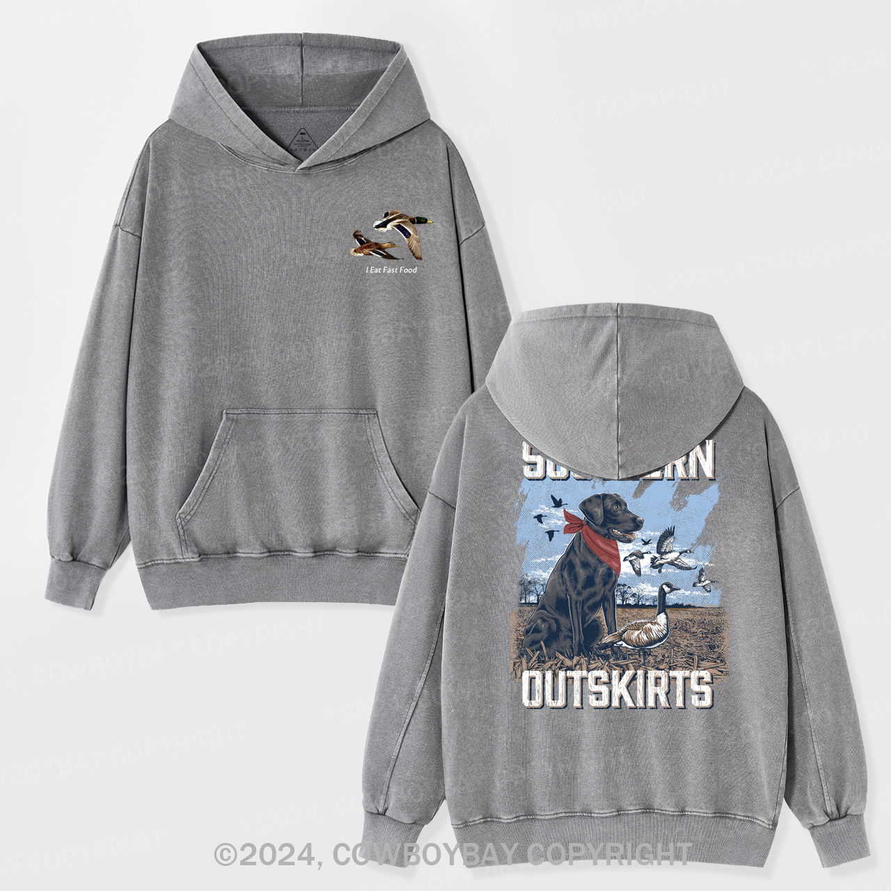 I Eat Fast Food Garment-Dye Hoodies