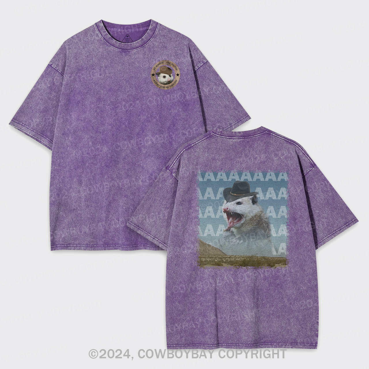 Be Rootin Be Tootin Be Shootin Possum Garment-dye Tees