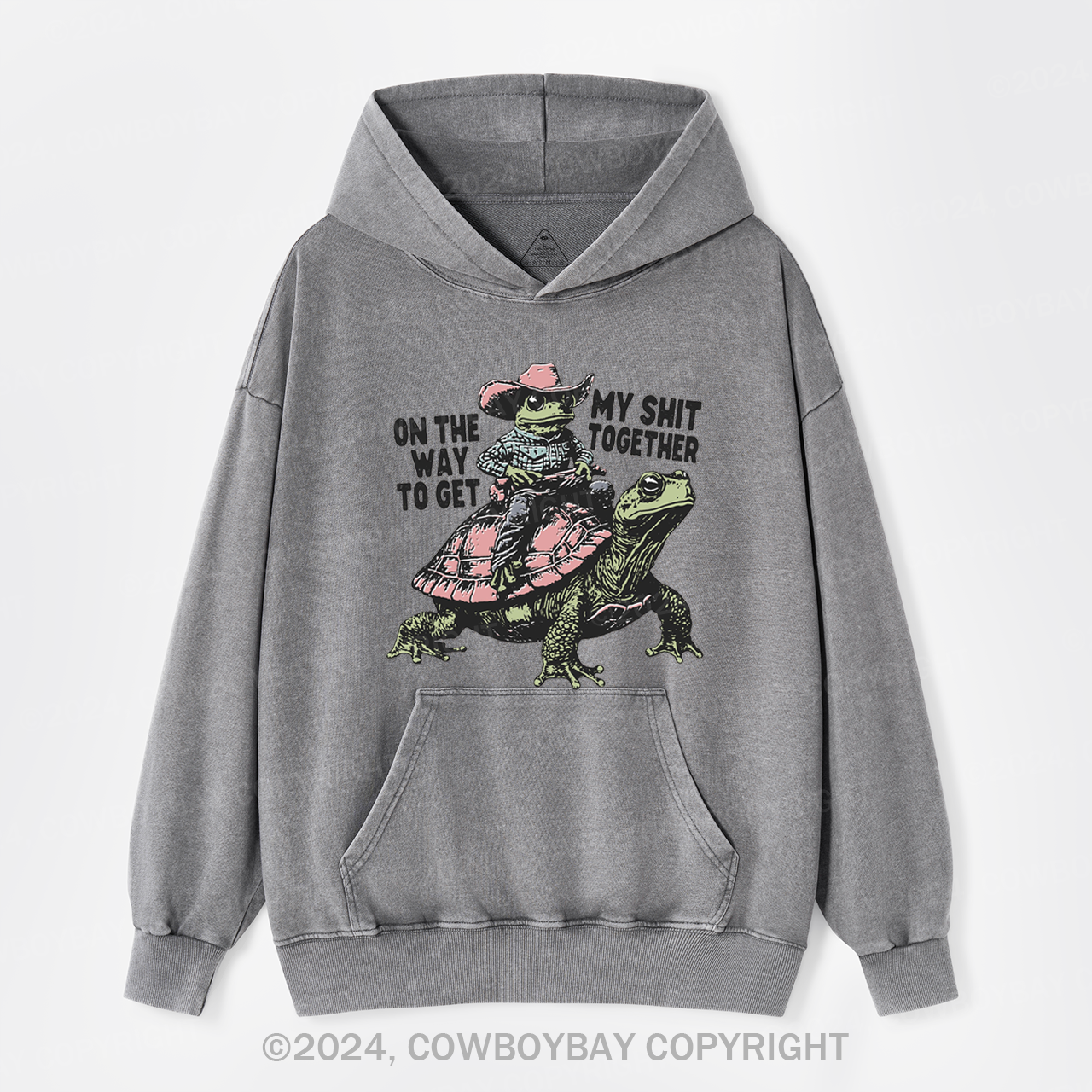 On The Way To Get My Shit Together Garment-Dye Hoodies