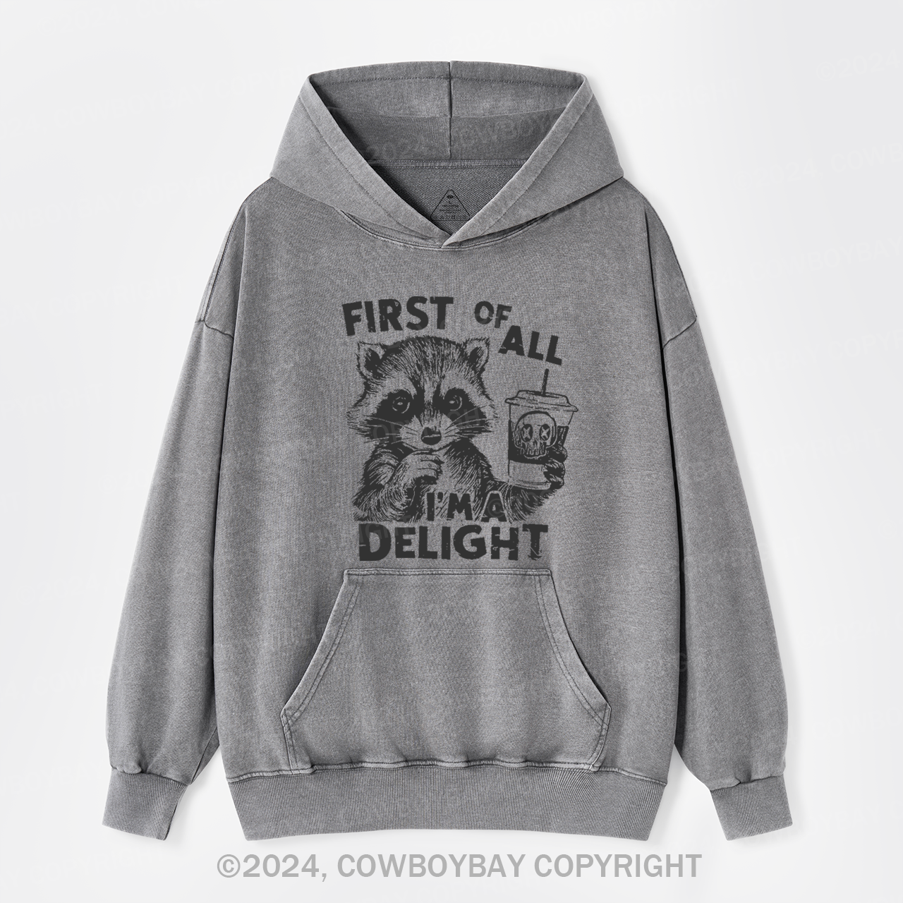 First Of All I'm A Delight Garment-Dye Hoodies