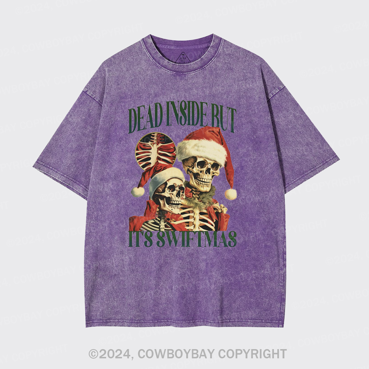 Dead Inside But It's Swiftmas Garment-dye Tees