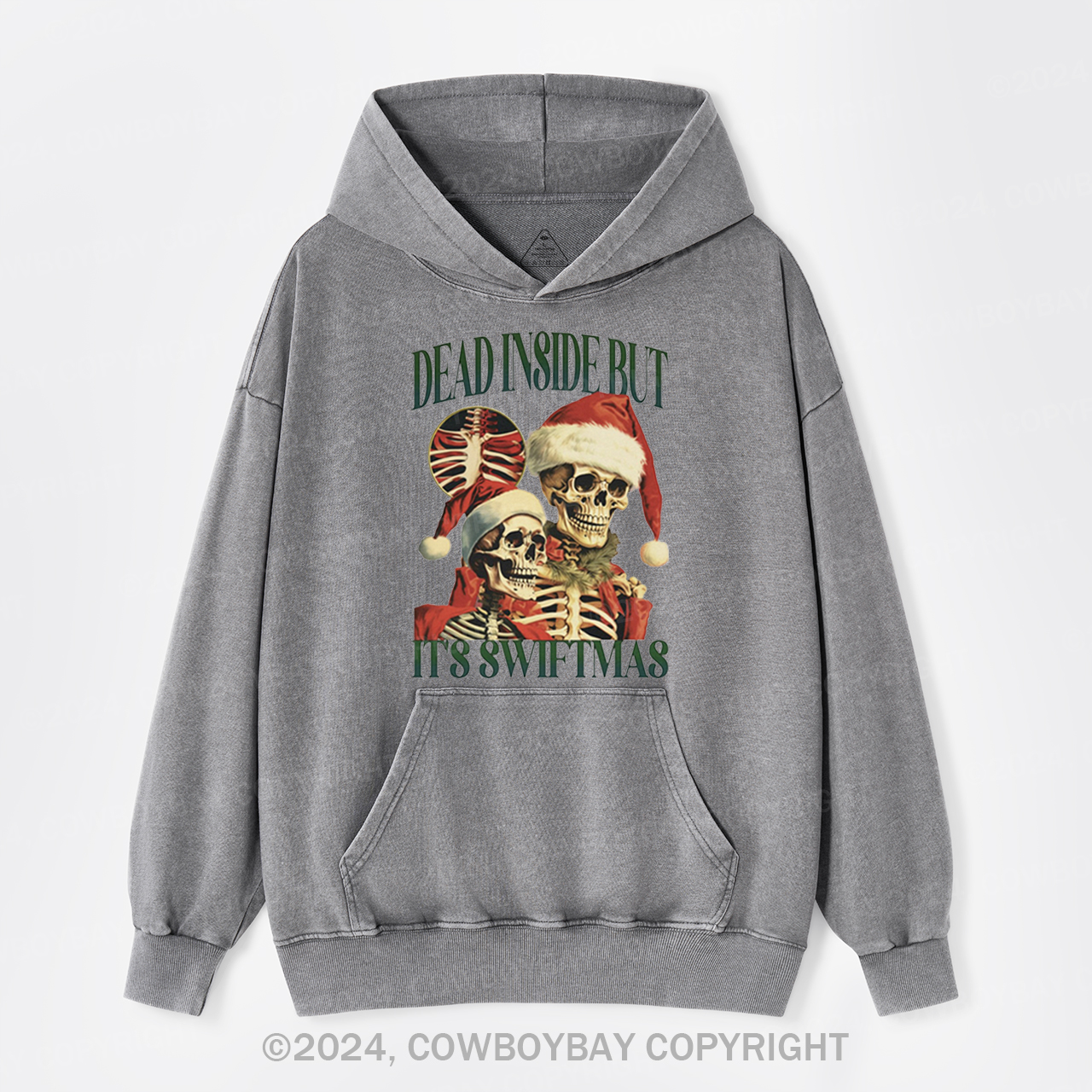 Dead Inside But It's Swiftmas Garment-Dye Hoodies