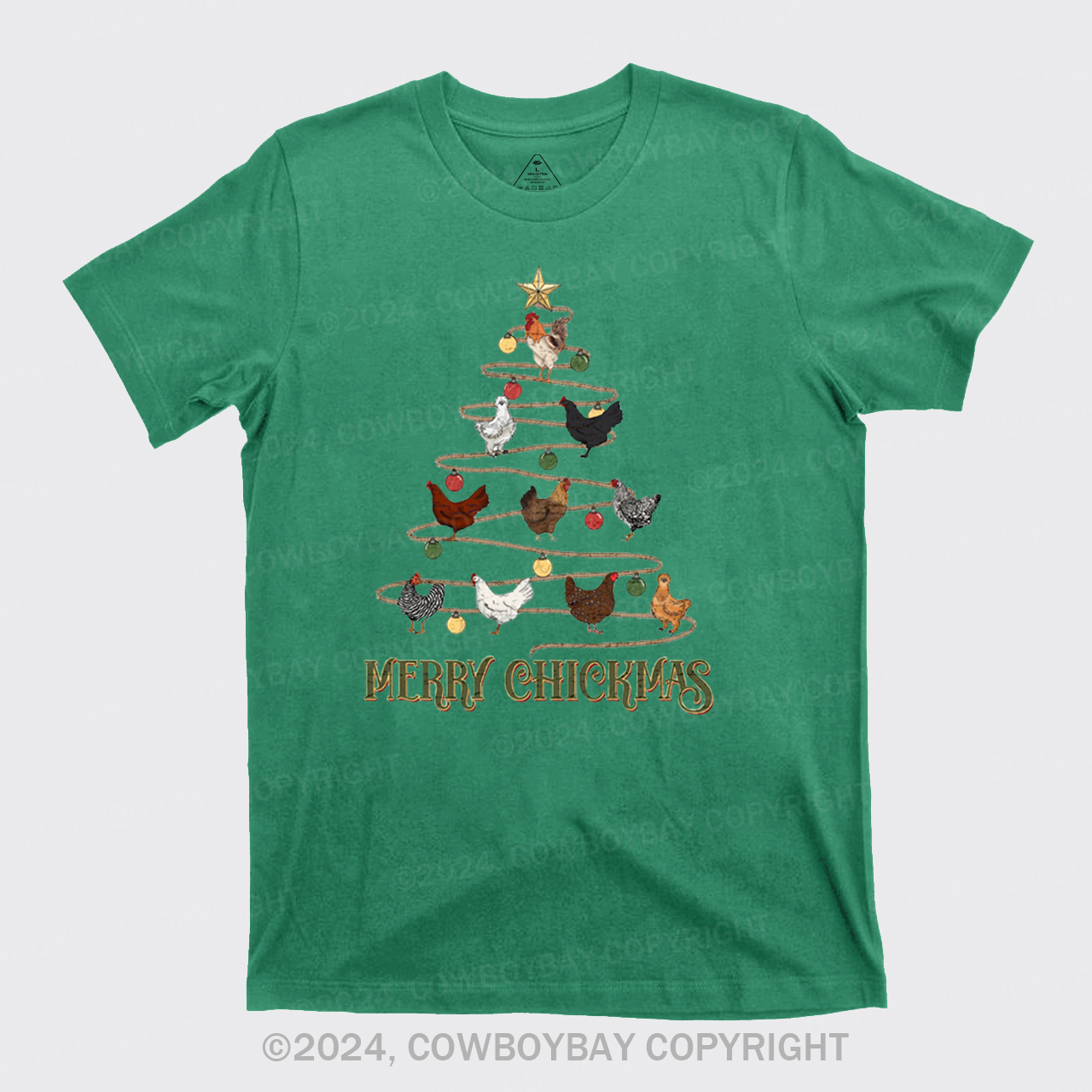 Christmas Chicken Vintage T-Shirts