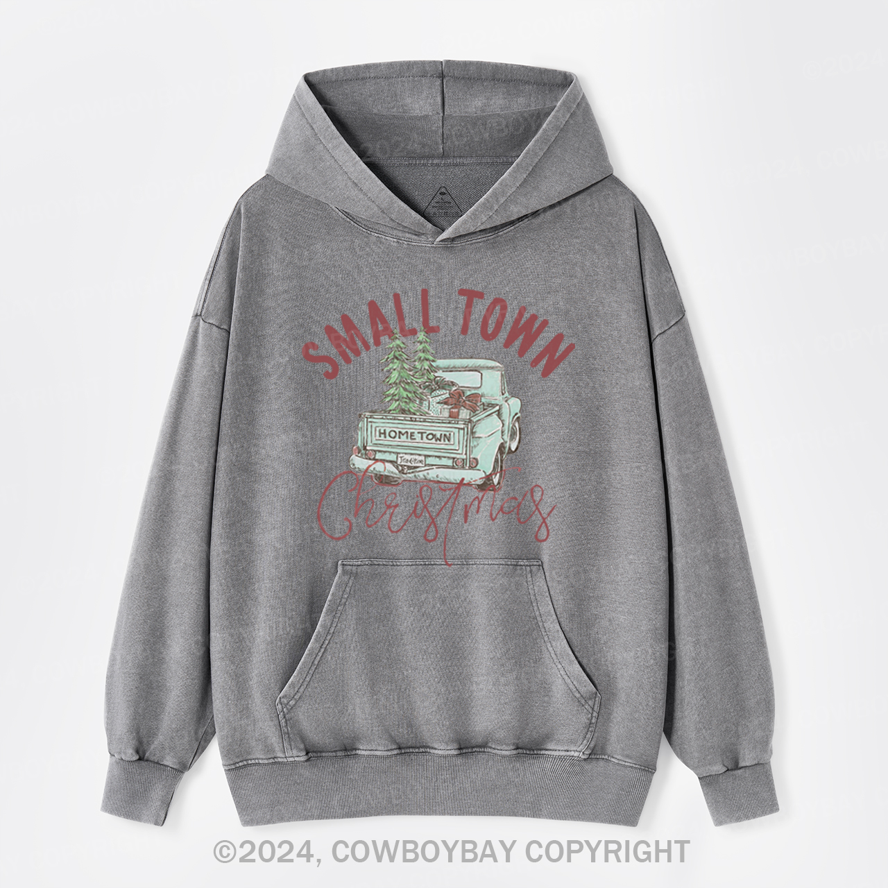 Small Town Christmas Garment-Dye Hoodies