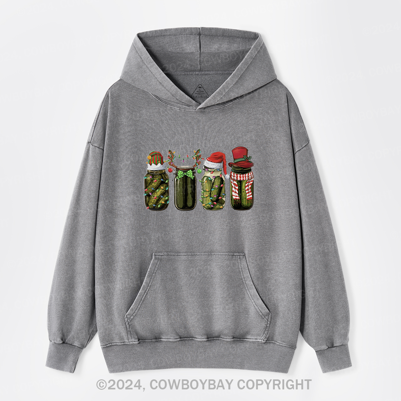 Christmas Pickle Garment-Dye Hoodies