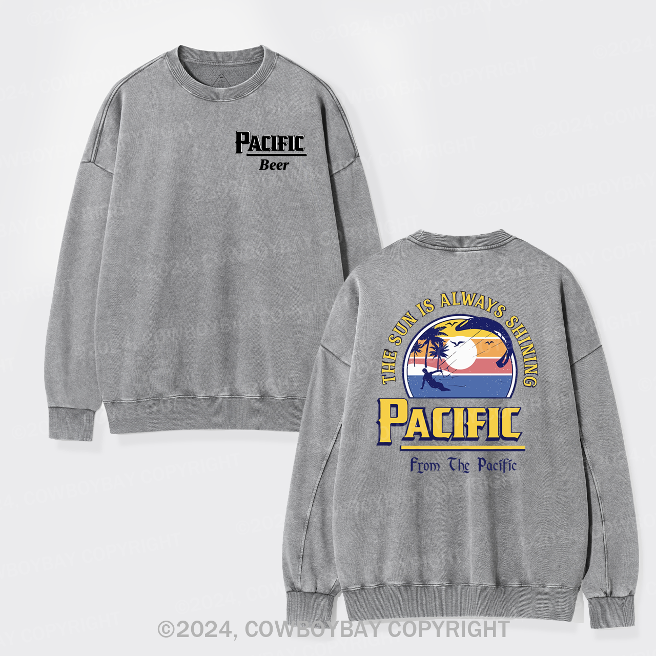 Pac��fic Beer Washed Sweatshirts