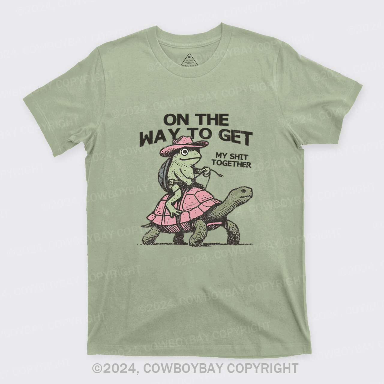 Cowboy Frog On Turtle T-Shirts
