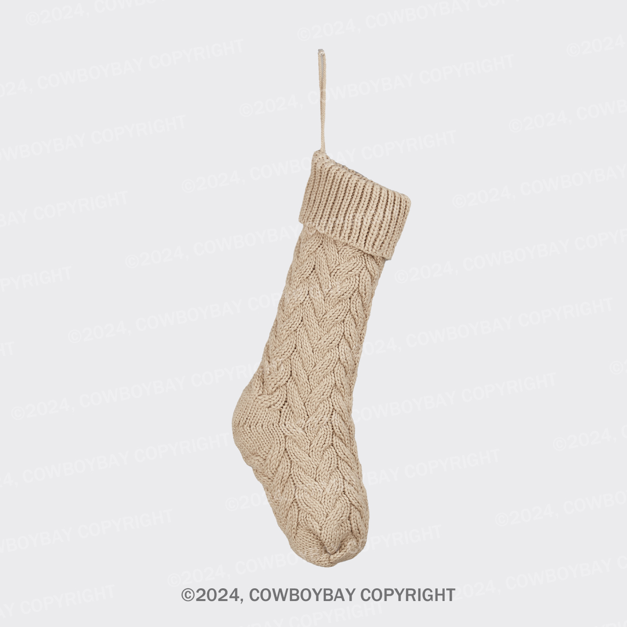 Personalized Knitted Twist Leaf Christmas Socks