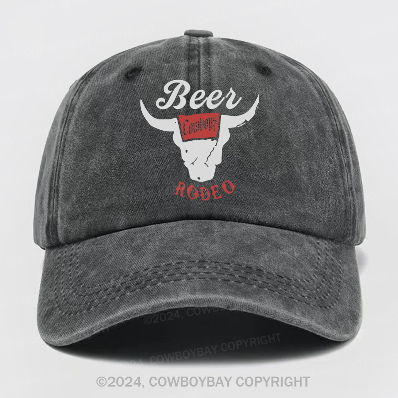 Retro Beer Rodeo Inspired Wash Hat