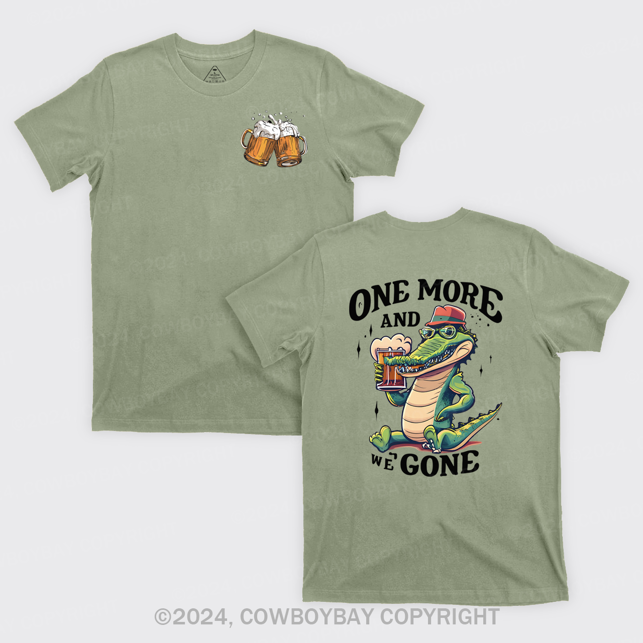A Crocodile Drinking Beer T-Shirts