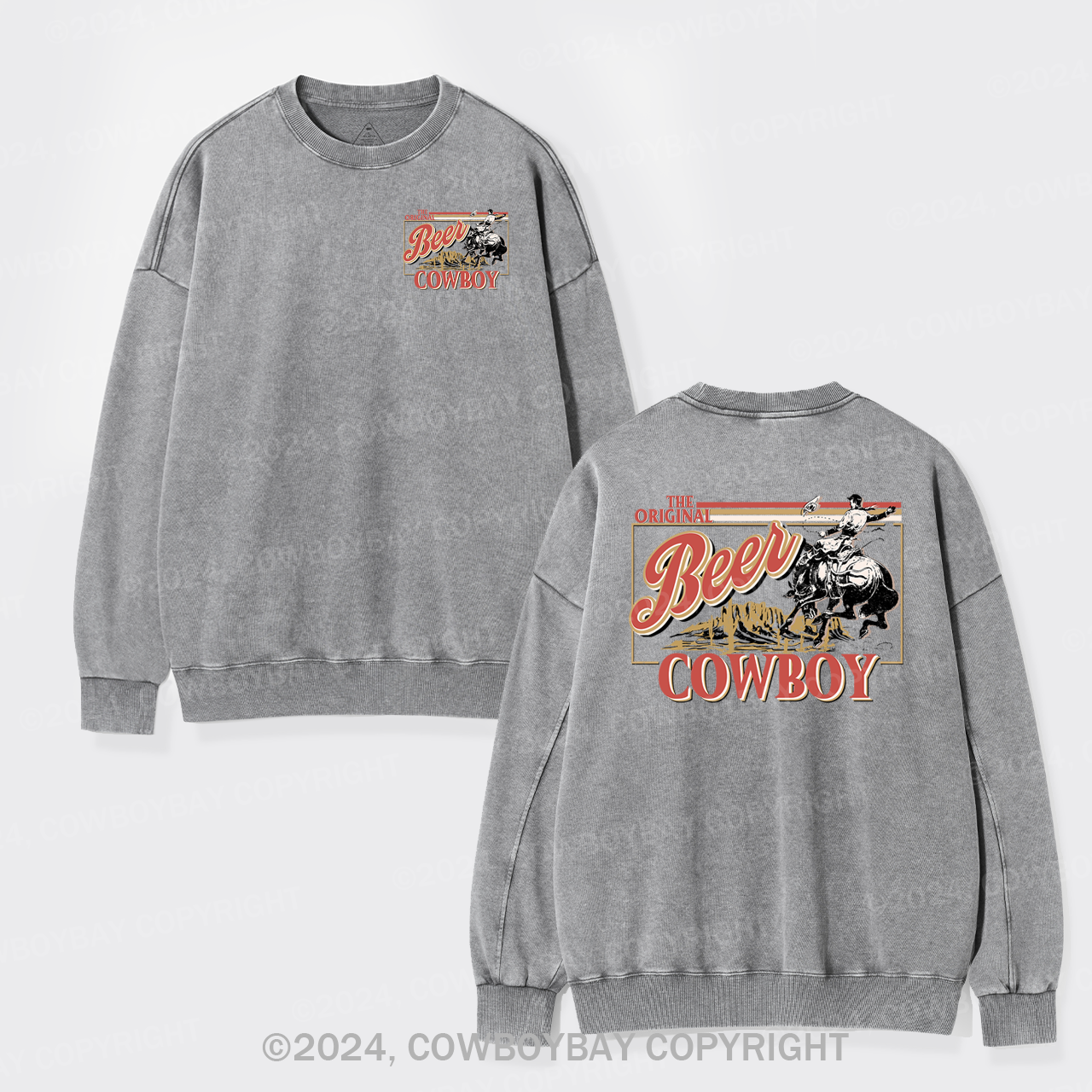 The Original Cowboy Men's Beer Washed Sweatshirts