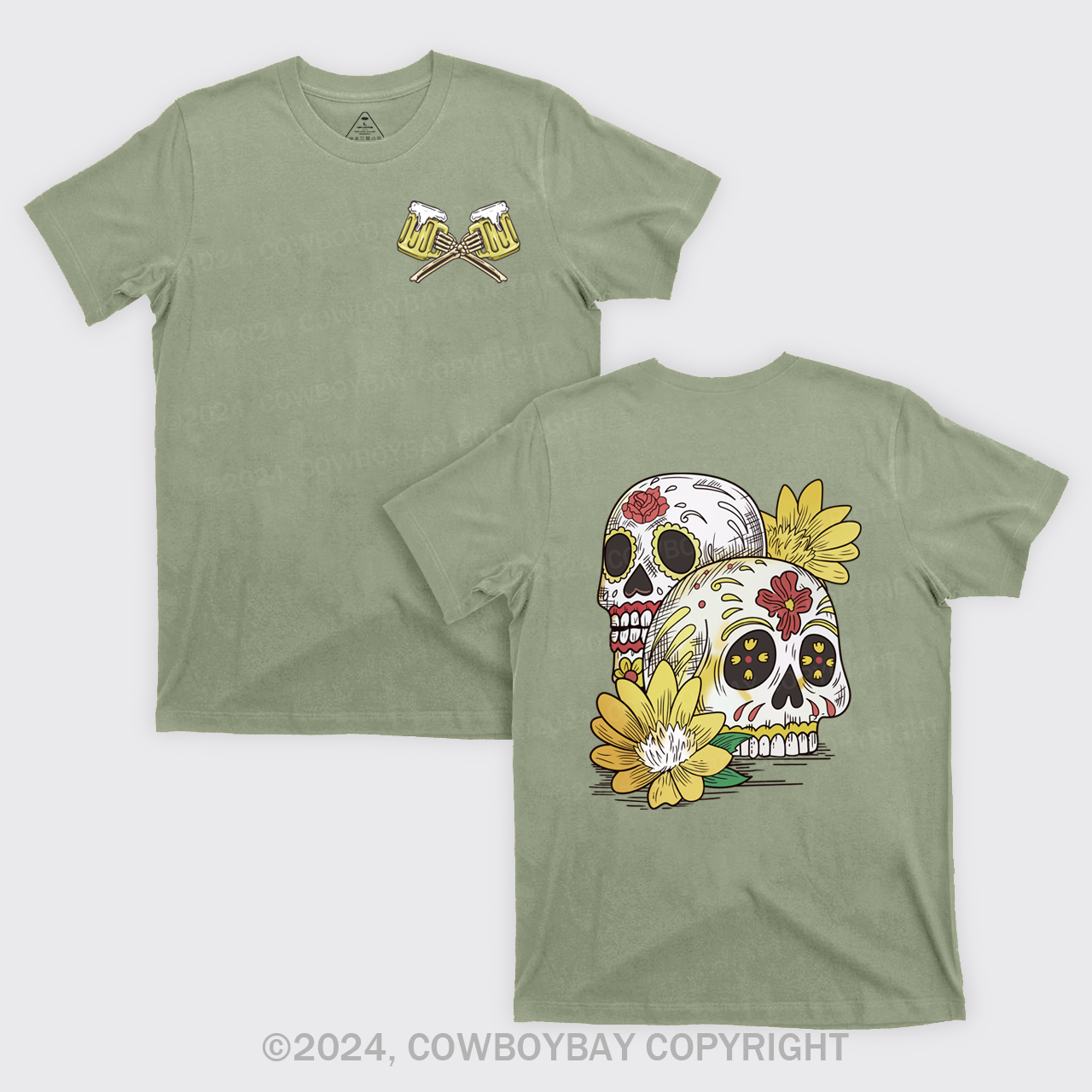 Beer Skull Montage T-Shirts