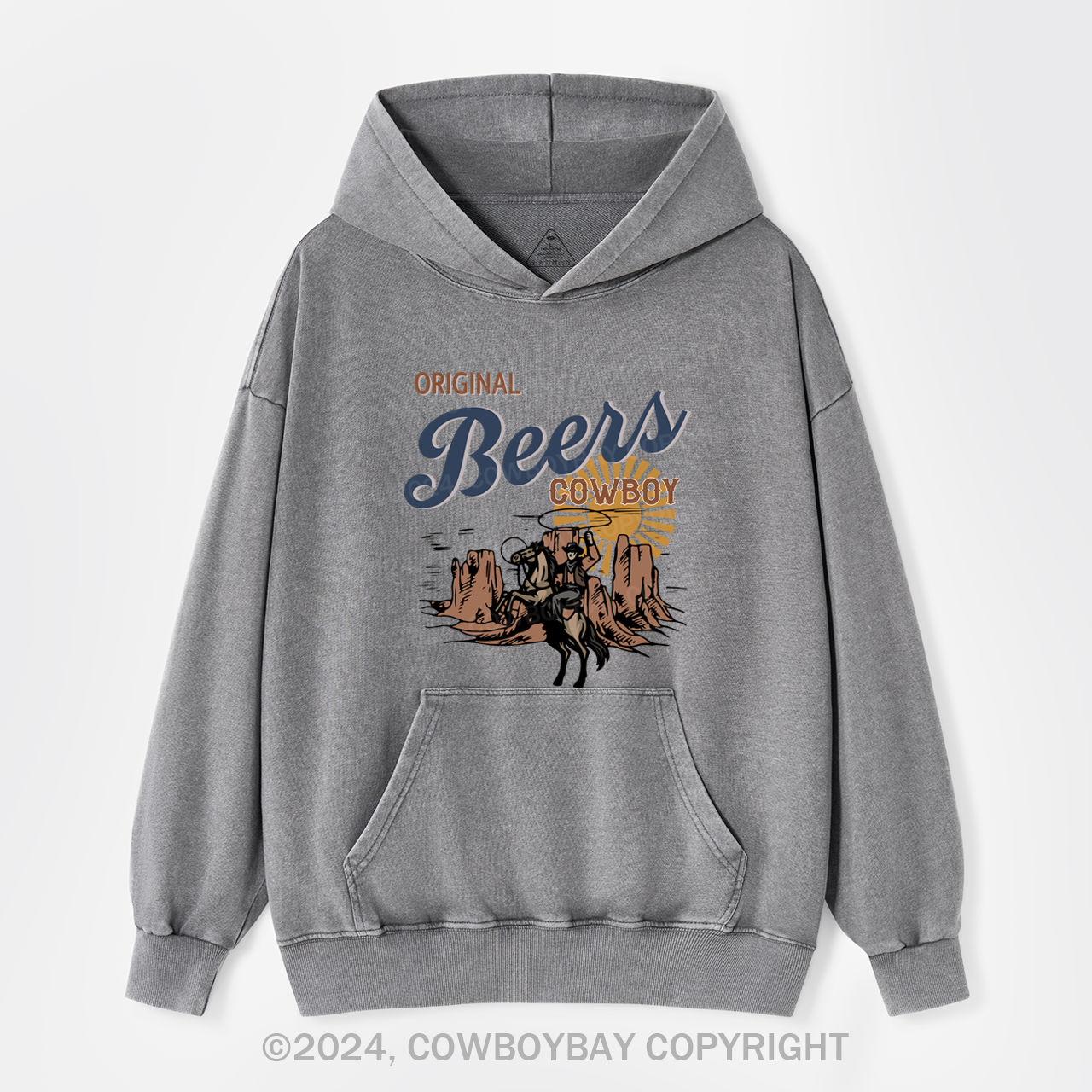 Original Beers Cowboy Garment-Dye Hoodies