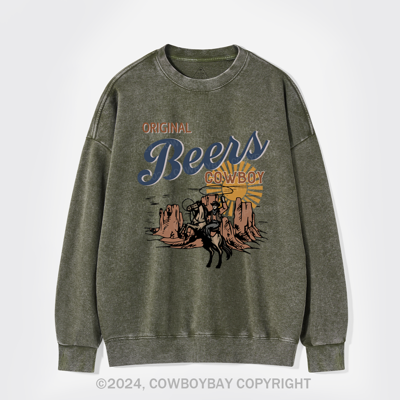 Original Beers Cowboy Washed Sweatshirts