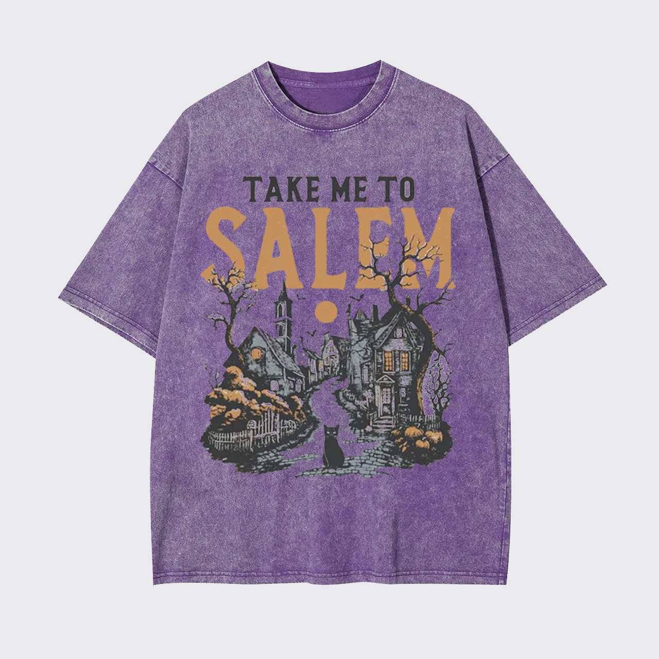 Take Me To Salem Halloween Garment-dye Tees