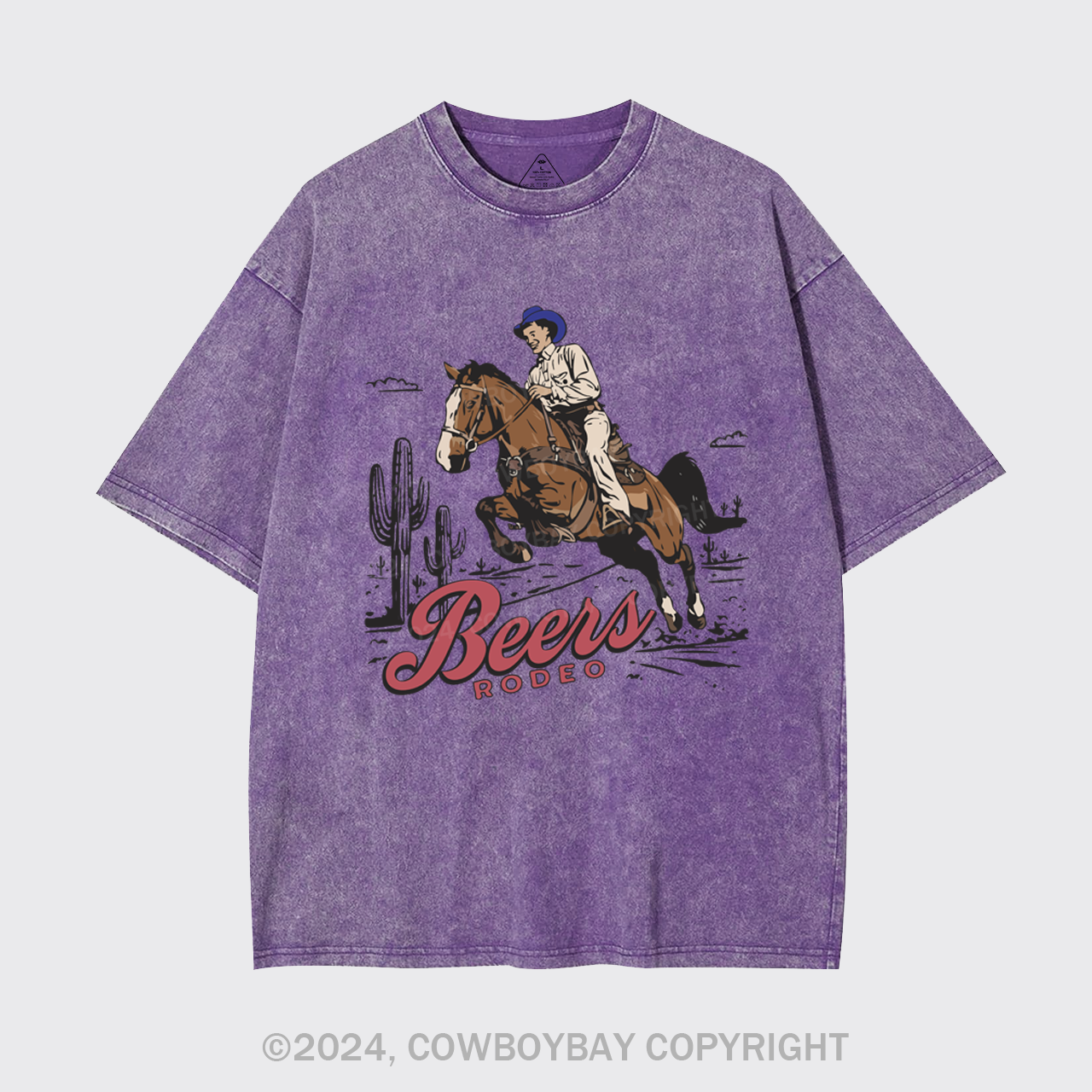 Vintage 90s Beers Retro Cowboy Garment-dye Tees