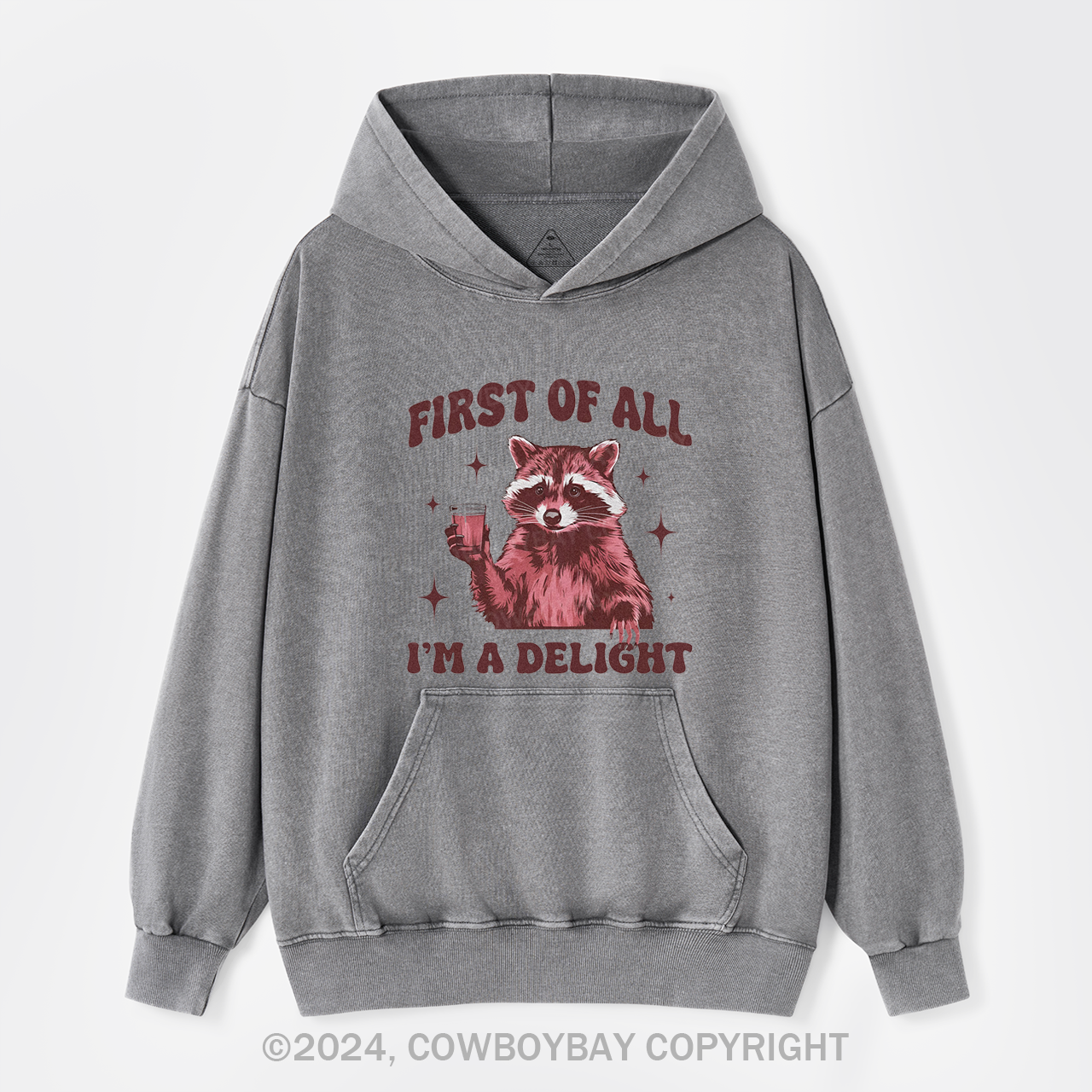 First Of All,I'm A Delight Garment-Dye Hoodies