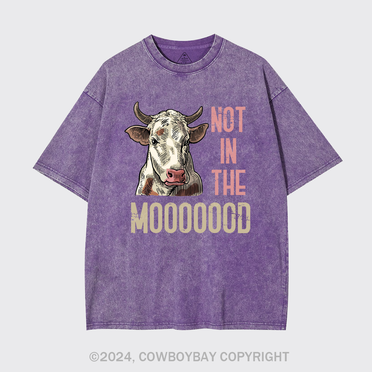 Funny Farmer Quote Cow Garment-dye Tees