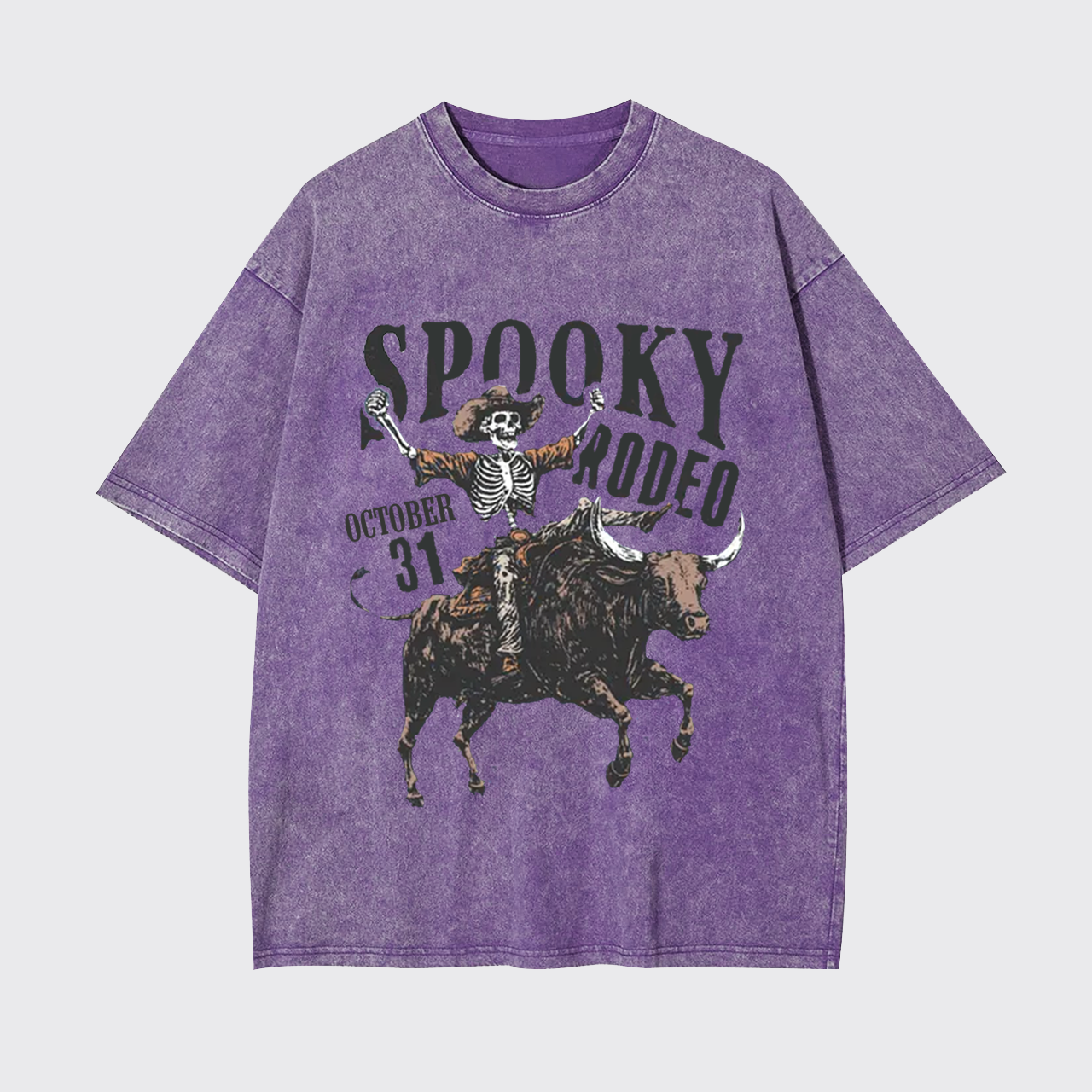 Retro Halloween Spooky Rodeo Garment-dye Tees