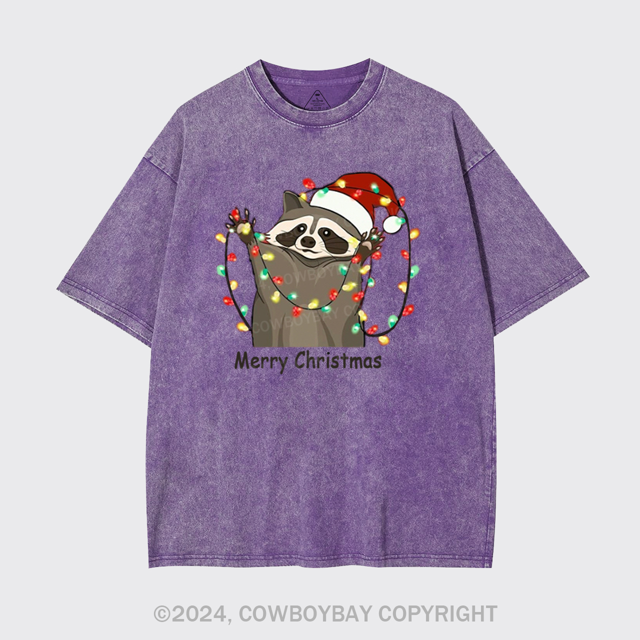 Christmas Racoon Garment-dye Tees