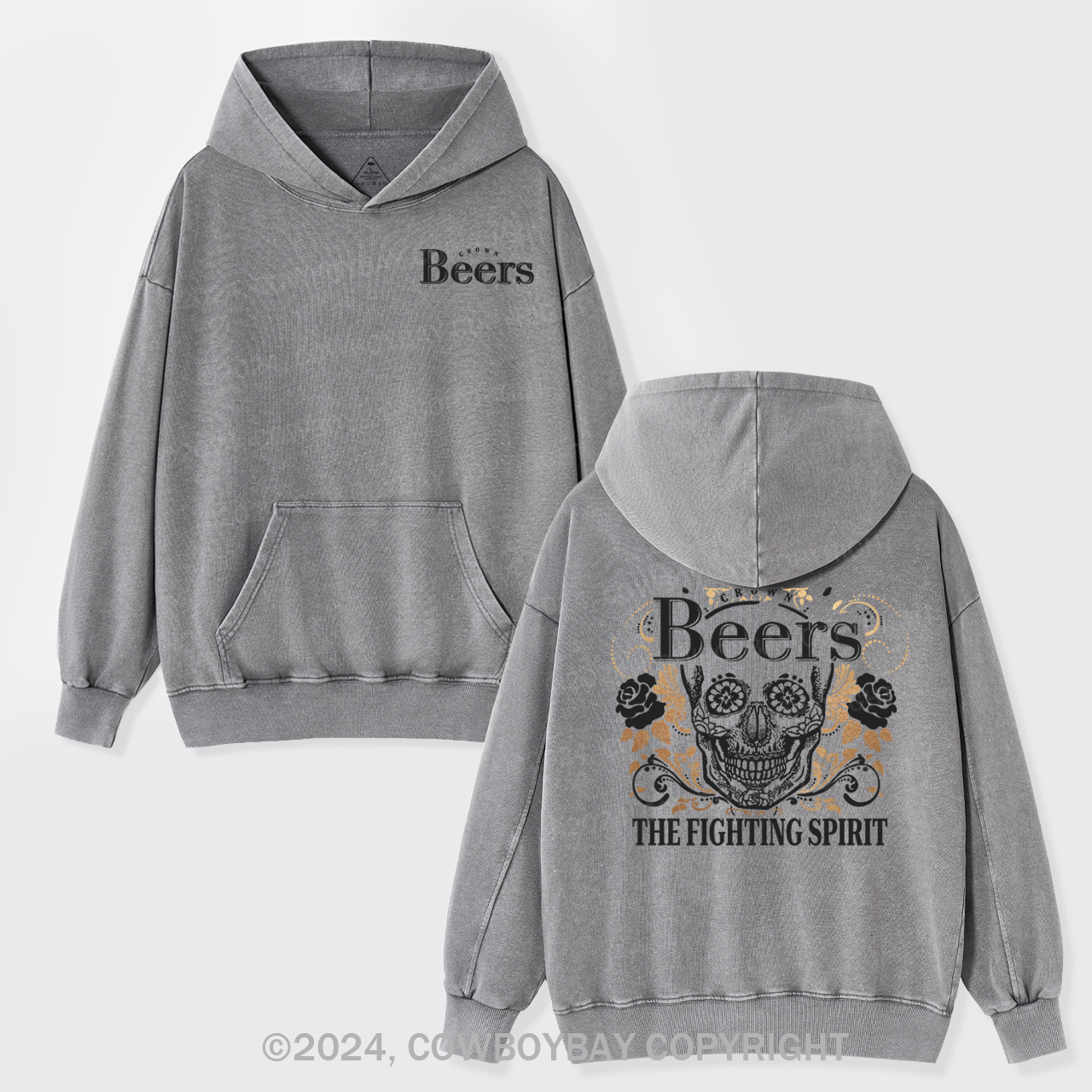 Beer Fighting Spirit Garment-Dye Hoodies