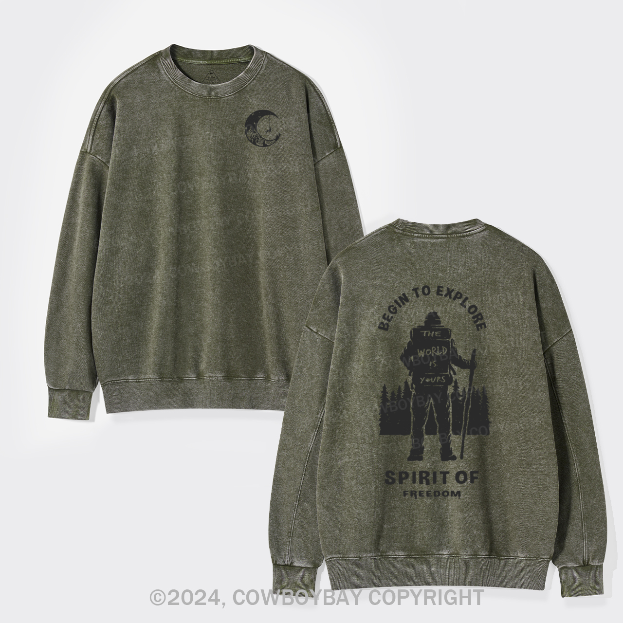 Climber's Sky Washed Sweatshirts