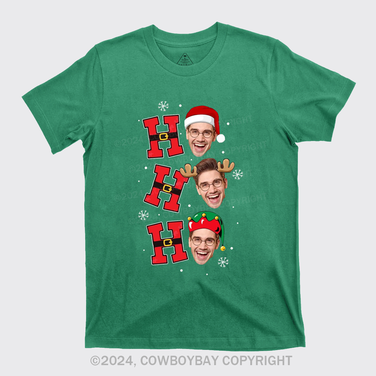 Custom Photos Face Christmas T-Shirts