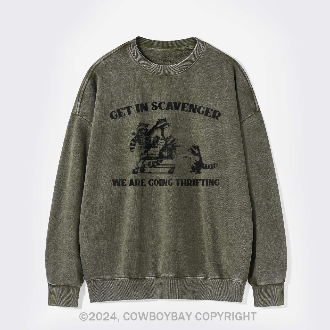 Get In Scavenger We're Going Thrifting Washed Sweatshirts