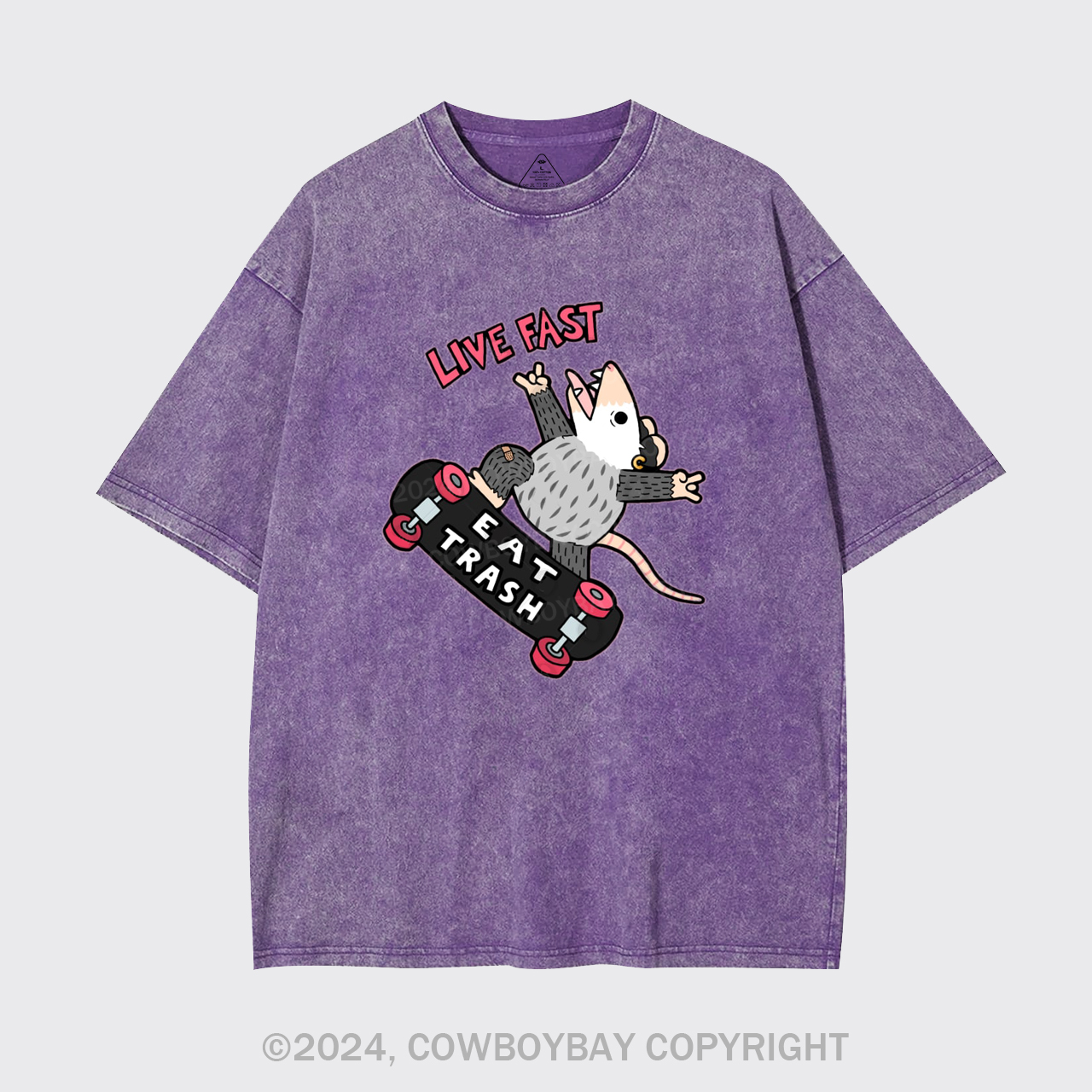 Live Fast Eat Trash Garment-dye Tees