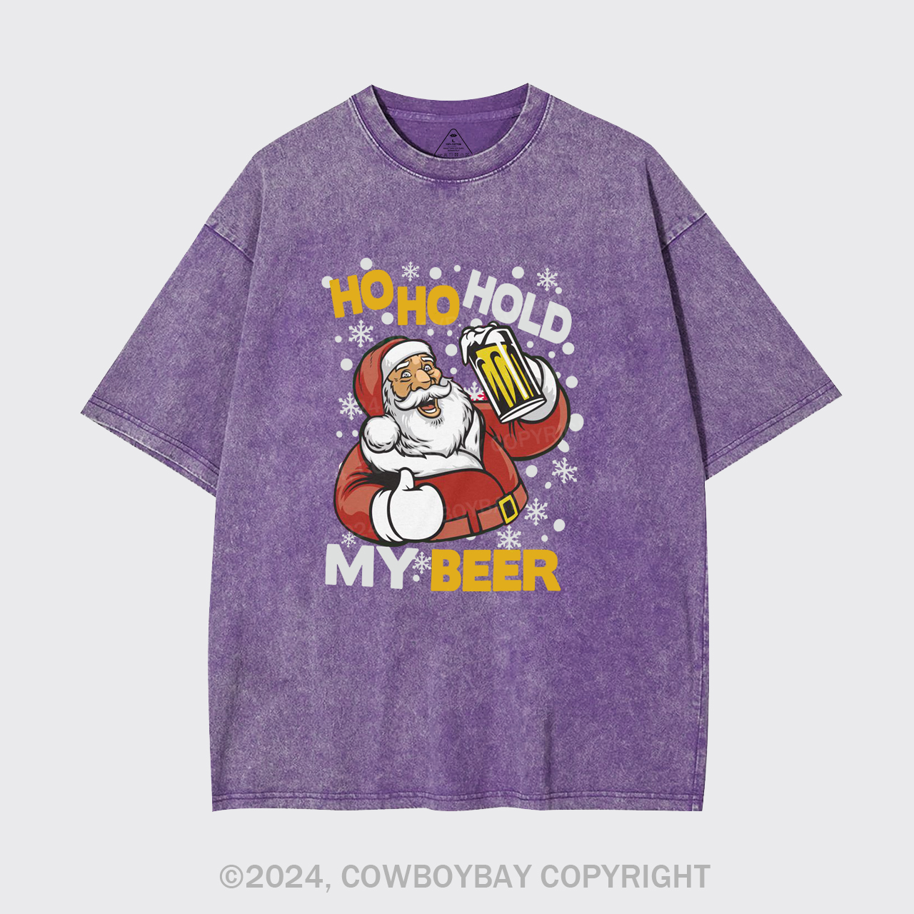 Ho Ho Hold My Beer Garment-dye Tees