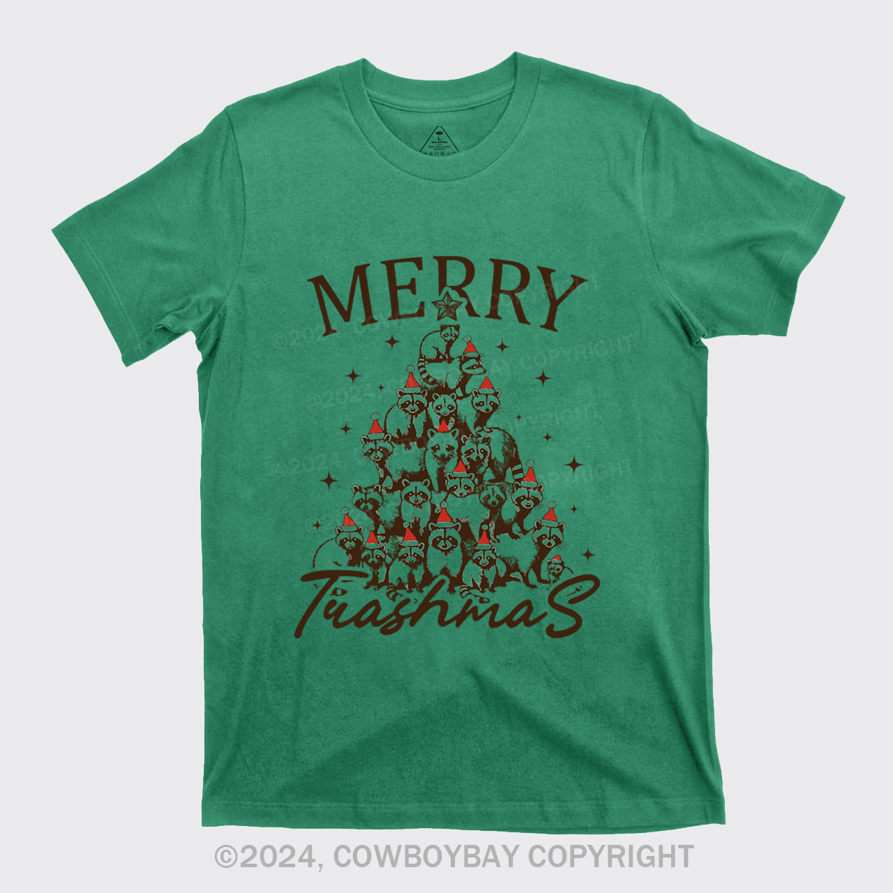 Christmas Feral Raccoon Tree T-Shirts