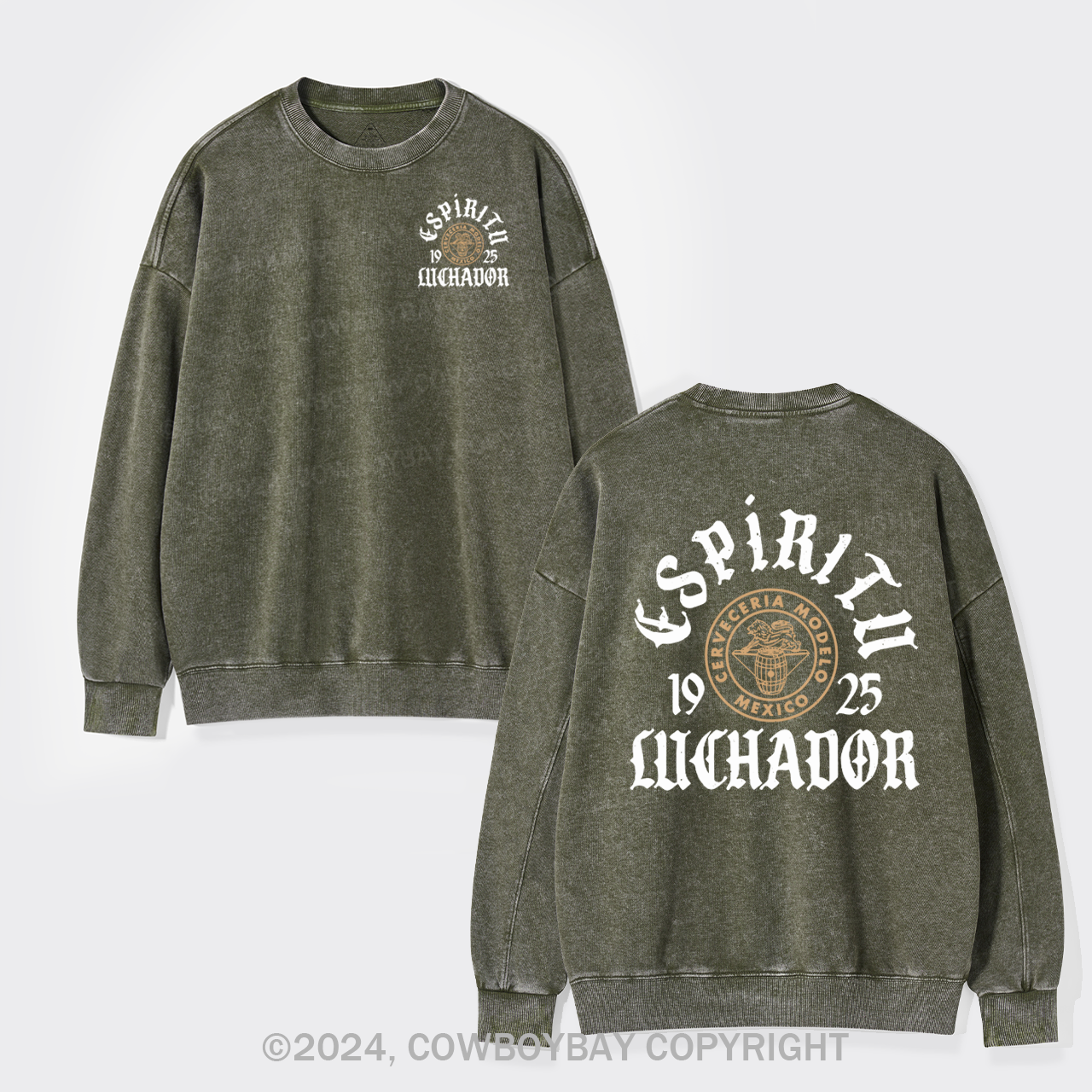 Espiritu Luchador Washed Sweatshirts