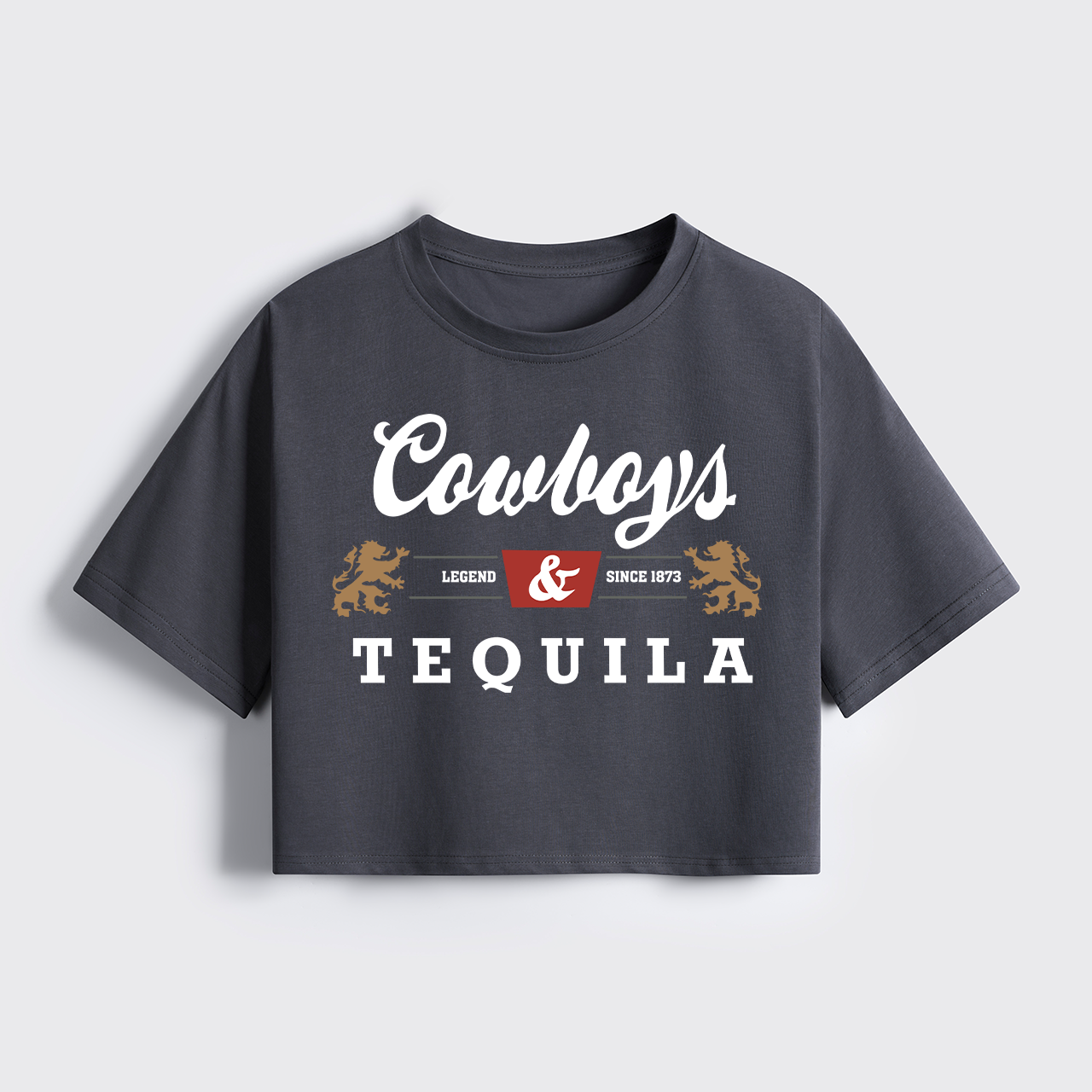 Cowboys And Tequila Cropped Boxy Tee