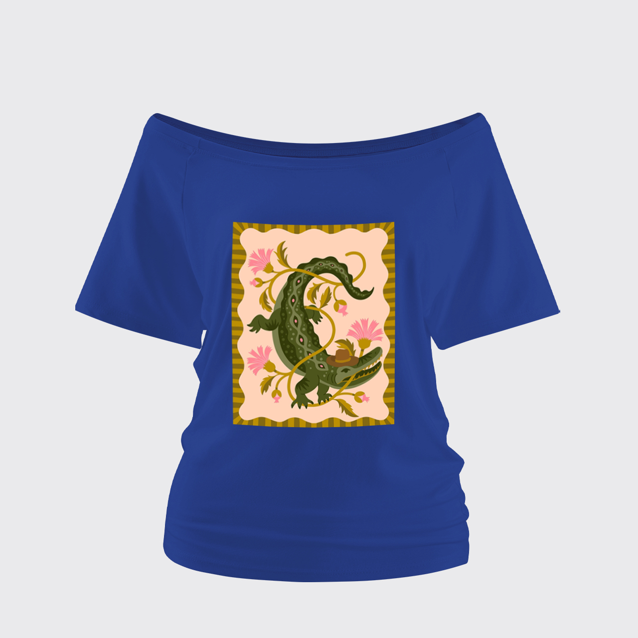 Western Gator Off Shoulder Top