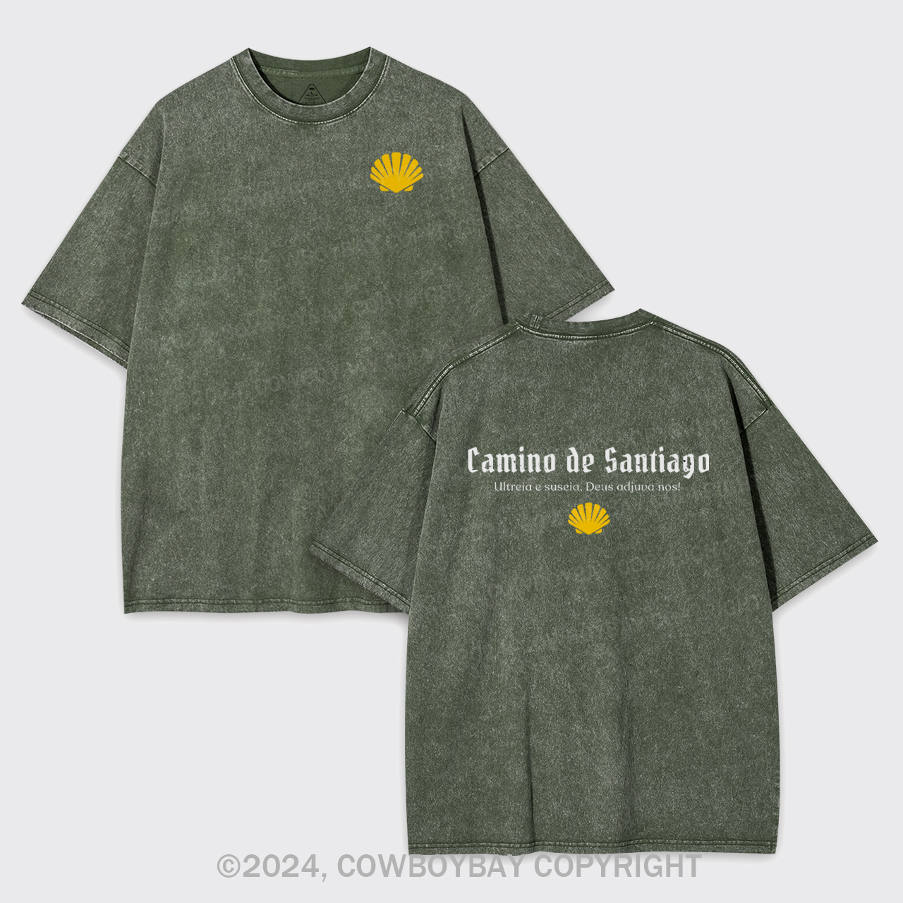 Camino De Santiago arment-dye Tees