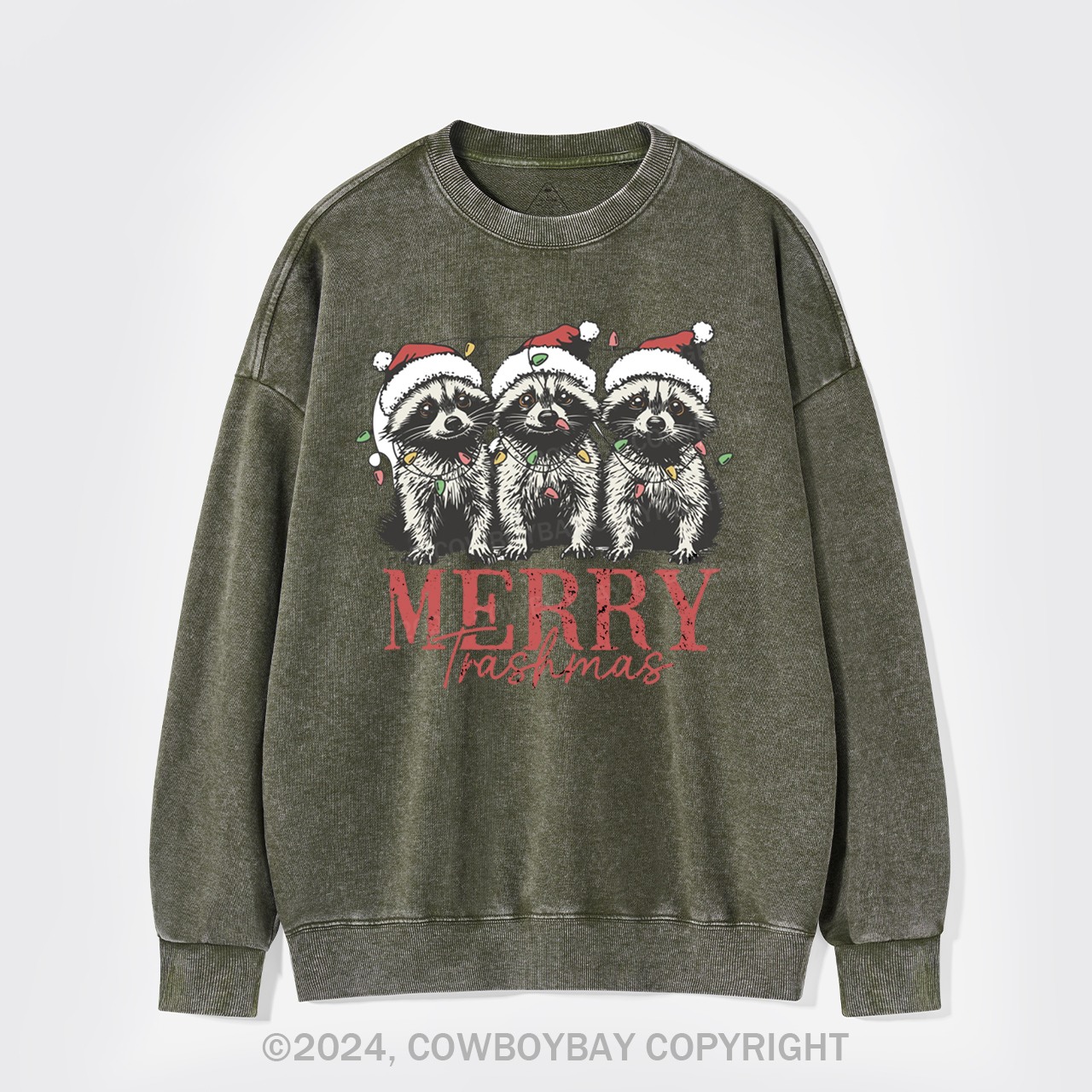 Merry Trashmas Washed Sweatshirts
