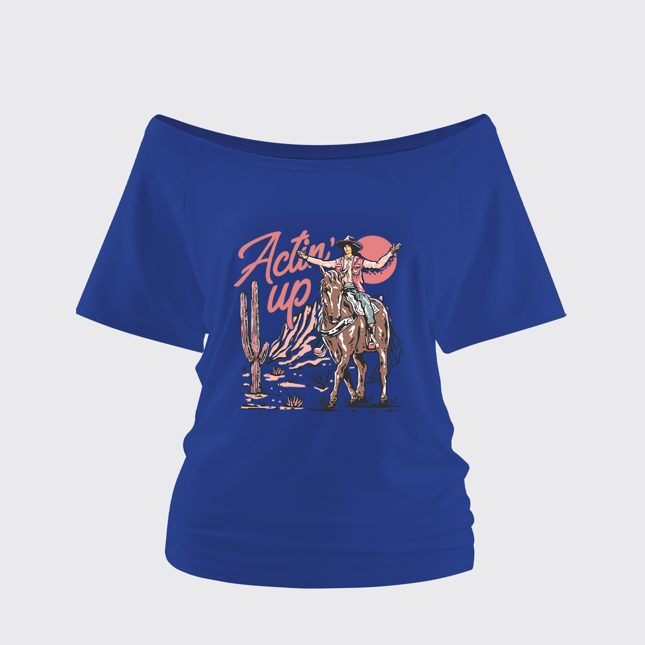 Country Concert Cowgirl Off Shoulder Top