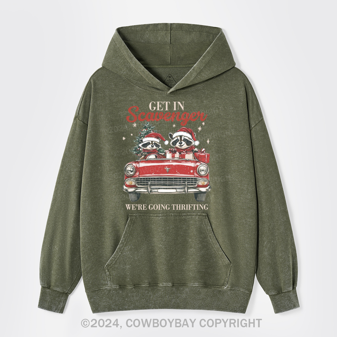 Get In Scavenger Were Going Thrifting Garment-Dye Hoodies