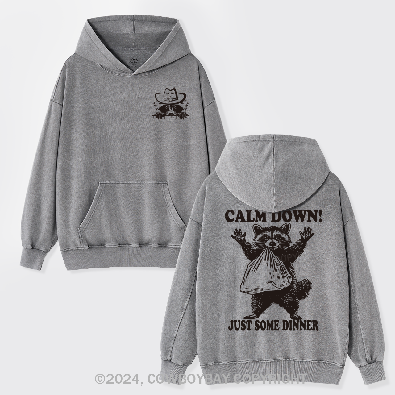 Calm Down, Just Some Dinner Garment-Dye Hoodies