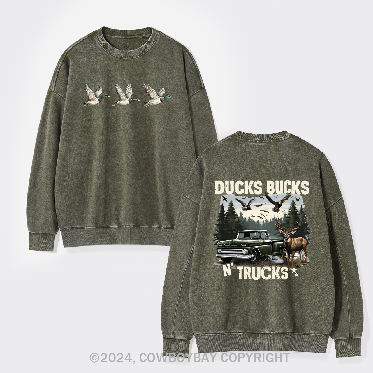 Bucks Ducks N'trucks Washed Sweatshirts