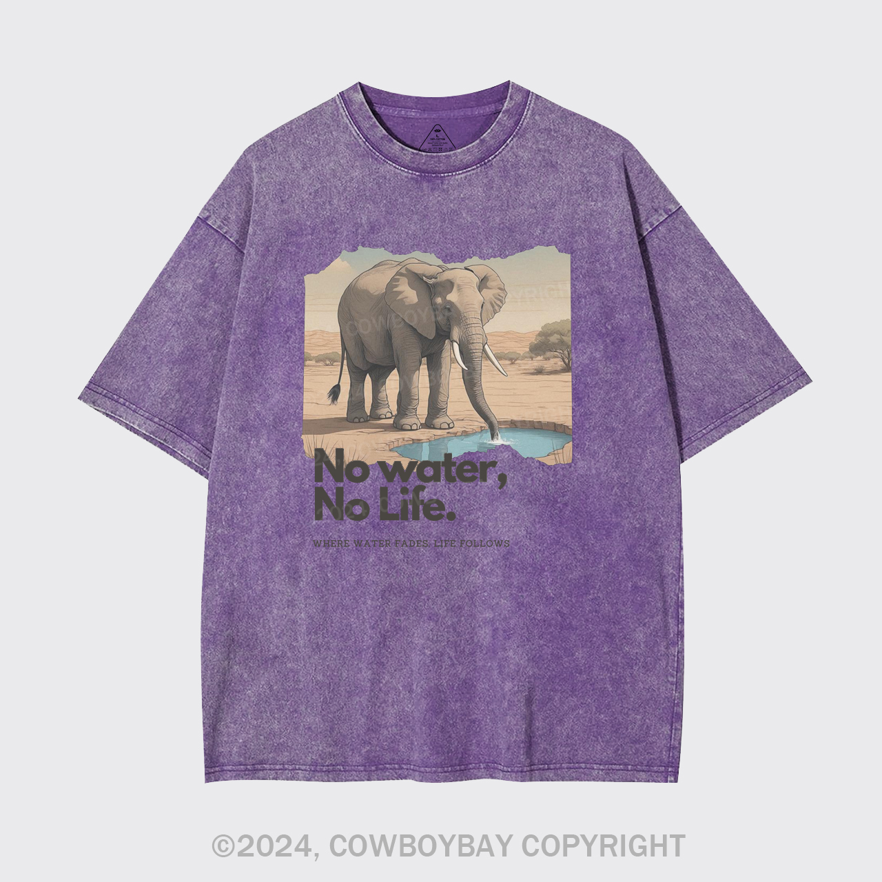 Elephant And Climate Change Protest Garment-dye Tees