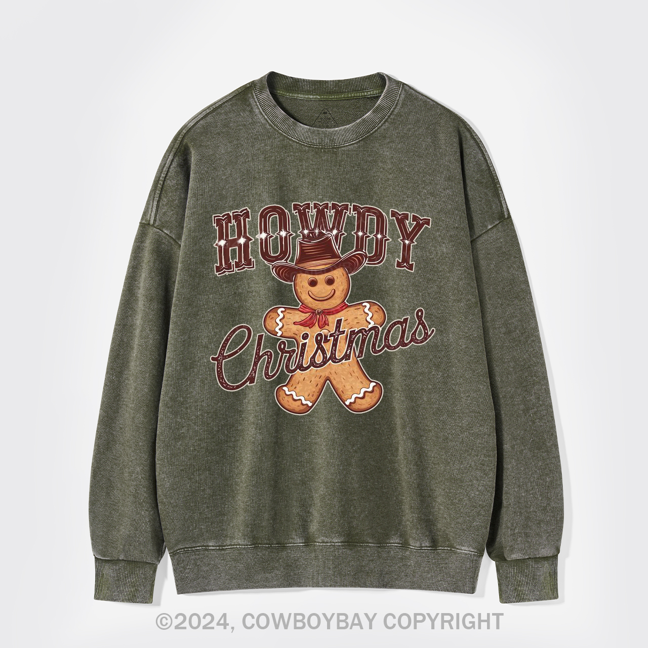 Howdy Christmas Washed Sweatshirts