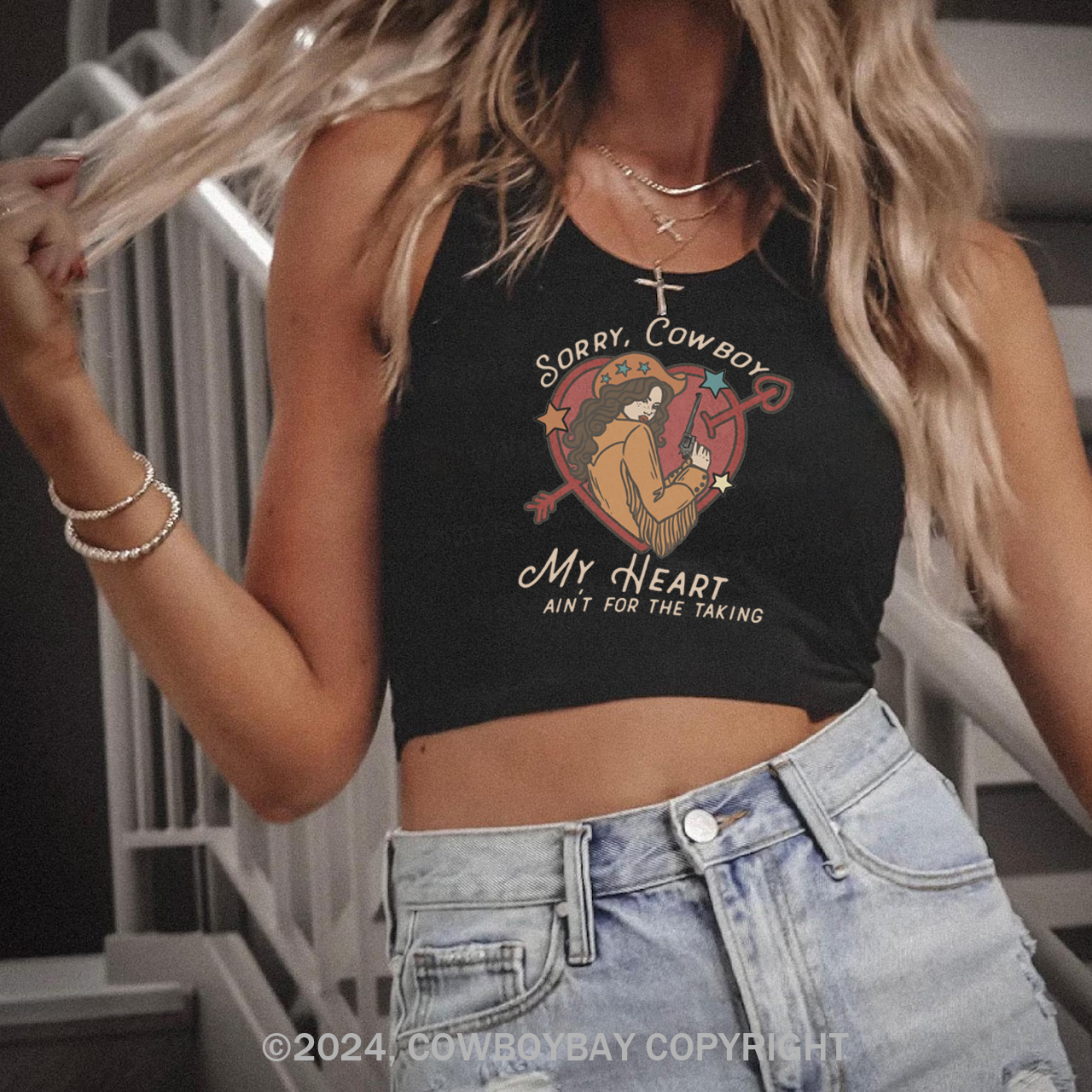 Sorry, Cowboy My Heart Ain't For The Taking Tank Top