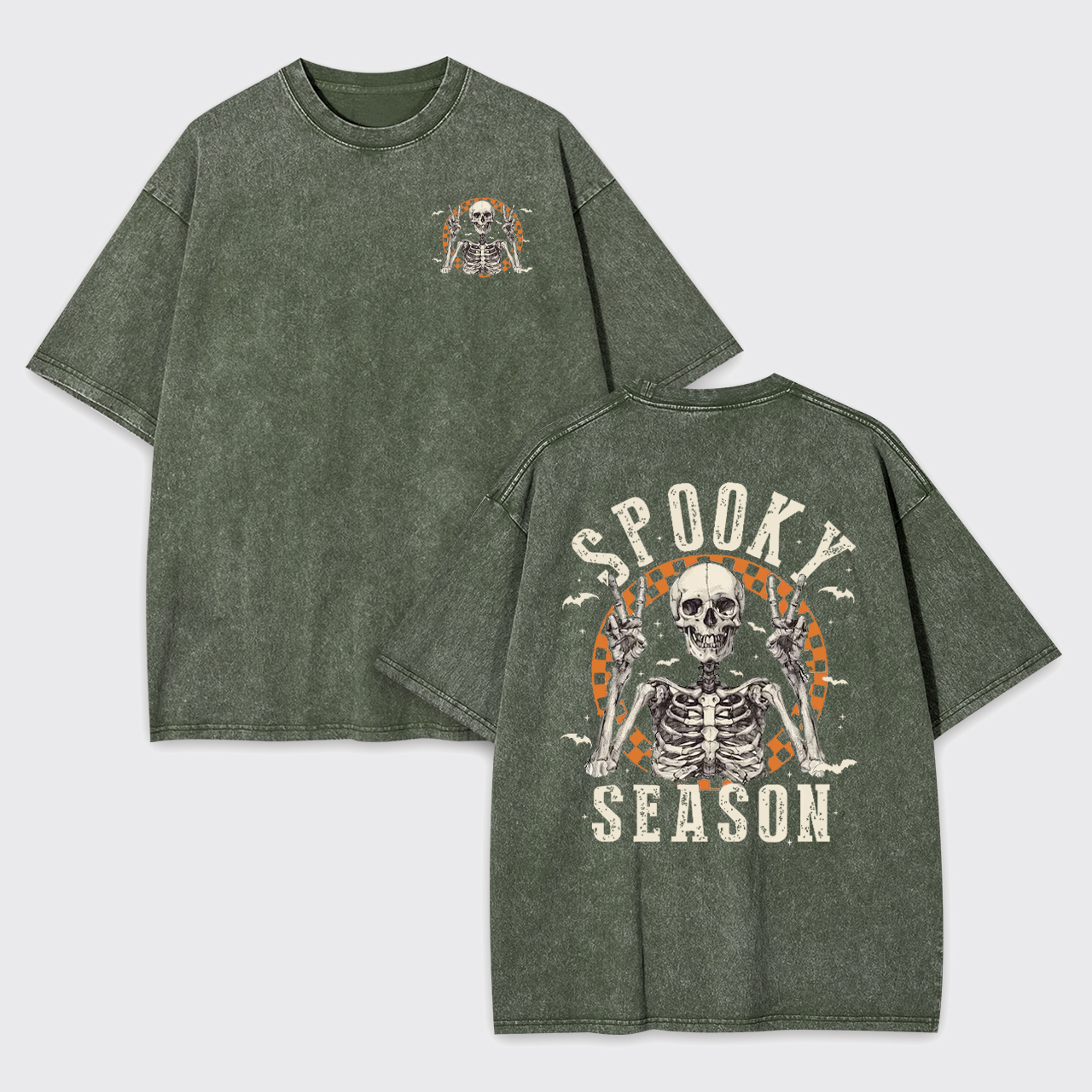 Fall Spooky Retro Halloween Garment-dye Tees