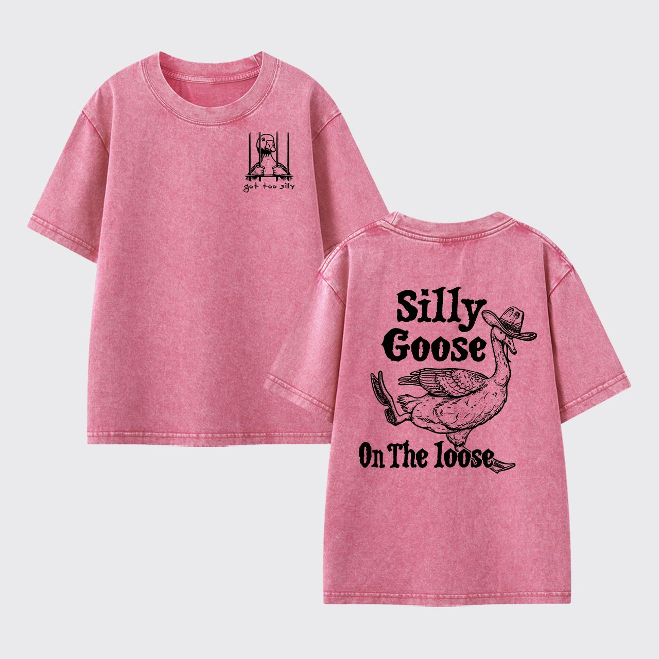 Silly Goose On The Lose Washed Toddler T-shirt