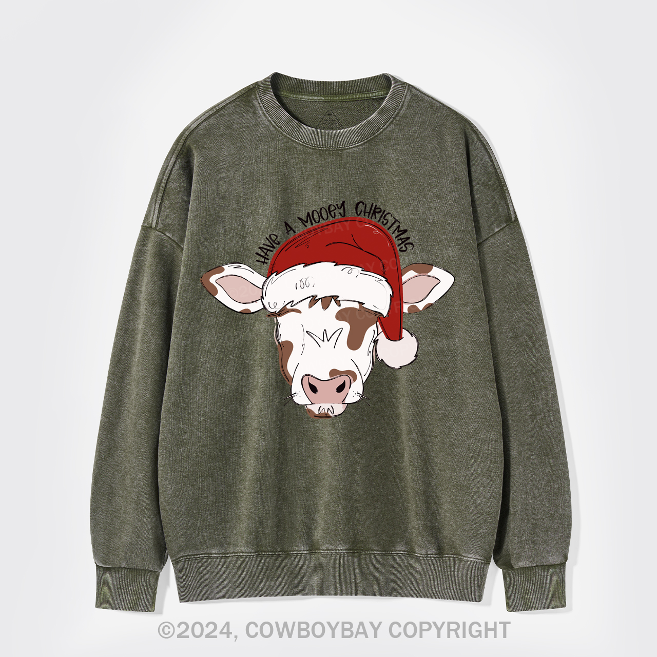 Mooey Christmas Boy Washed Sweatshirts
